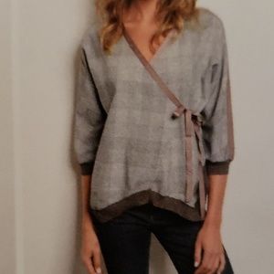 Mocha grey blouse from subscription box